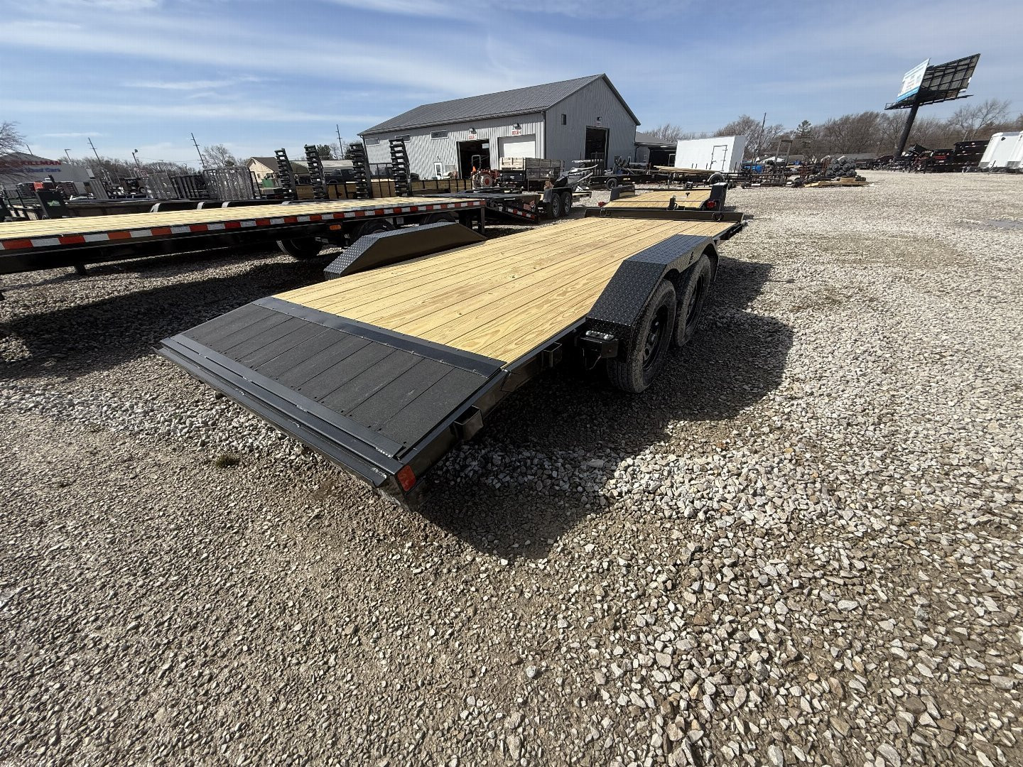 New 2025 Liberty LC7K83X18C4DT Car Hauler 83X18 TA DOVETAIL (GVW:7000) MIDNIGHT BLACK