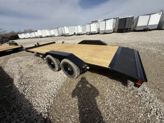 New 2025 Liberty LC7K83X18C4DT Car Hauler 83X18 TA DOVETAIL (GVW:7000) MIDNIGHT BLACK