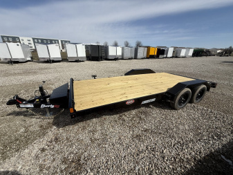 New 2025 Liberty LC7K83X18C4DT Car Hauler 83X18 TA DOVETAIL (GVW:7000) MIDNIGHT BLACK