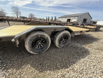New 2025 Liberty LC7K83X18C4DT Car Hauler 83X18 TA DOVETAIL (GVW:7000) MIDNIGHT BLACK