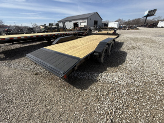 New 2025 Liberty LC7K83X18C4DT Car Hauler 83X18 TA DOVETAIL (GVW:7000) MIDNIGHT BLACK