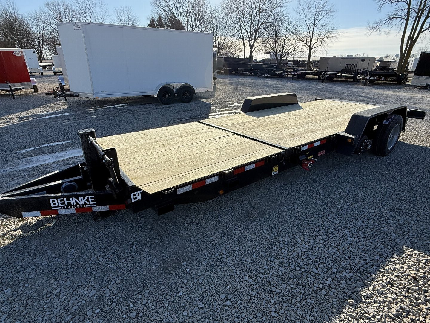 New 2025 Behnke TBCT2216ET Tilt Trailer 83X22 TA PARTIAL TILT (GVW:16000) BLACK