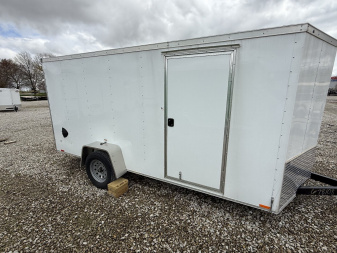 New 2025 RC Trailers MWT6X14SA Cargo / Enclosed Trailer SA RAMP DOOR(GVW:2990) WHITE
