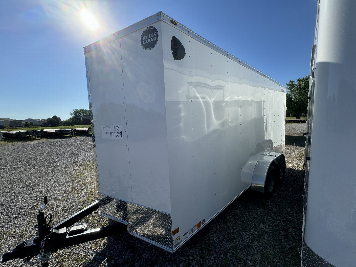New 2025 WELLS CARGO FT716T2-D Cargo / Enclosed Trailer 7X16 TA RAMP DOOR (GVW:7000) WHITE