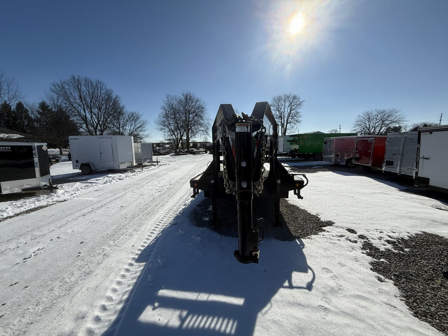 Used USED 2021 PJ Trailers LD402 Equipment Trailer 102x40 TA DUAL GOOSENECK DOVETAIL (GVW: 25000) BLACK W/ MONSTER RAMPS