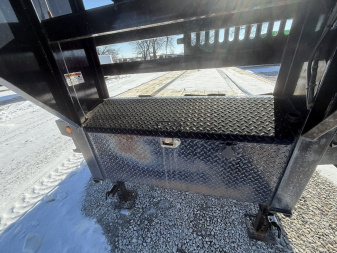 Used USED 2021 PJ Trailers LD402 Equipment Trailer 102x40 TA DUAL GOOSENECK DOVETAIL (GVW: 25000) BLACK W/ MONSTER RAMPS