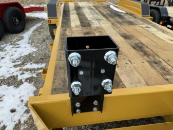 New 2025 Behnke CBCT2020E-S10K Equipment Trailer 83X20 TA SKIDLOADER BEAVERTAIL W/FLIP-UP RAMPS (GVW:20000) CAT YELLOW