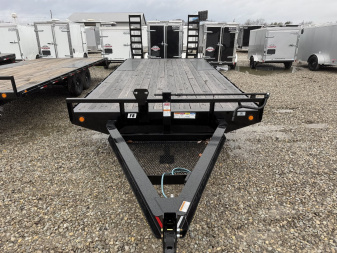 New 2025 PJ Trailers F8202 Deckover Trailer 102X20 TA DOVETAIL (GVW:14000) BLACK W/ FOLD UP RAMPS
