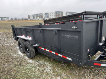 New 2025 Watchdog Trailers WD716 Dump Trailer 7X16 TA (GVW: 14000)BLACK