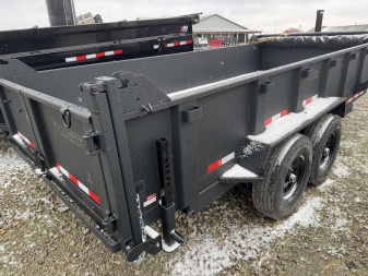 New 2025 Watchdog Trailers WD716 Dump Trailer 7X16 TA (GVW: 14000)BLACK