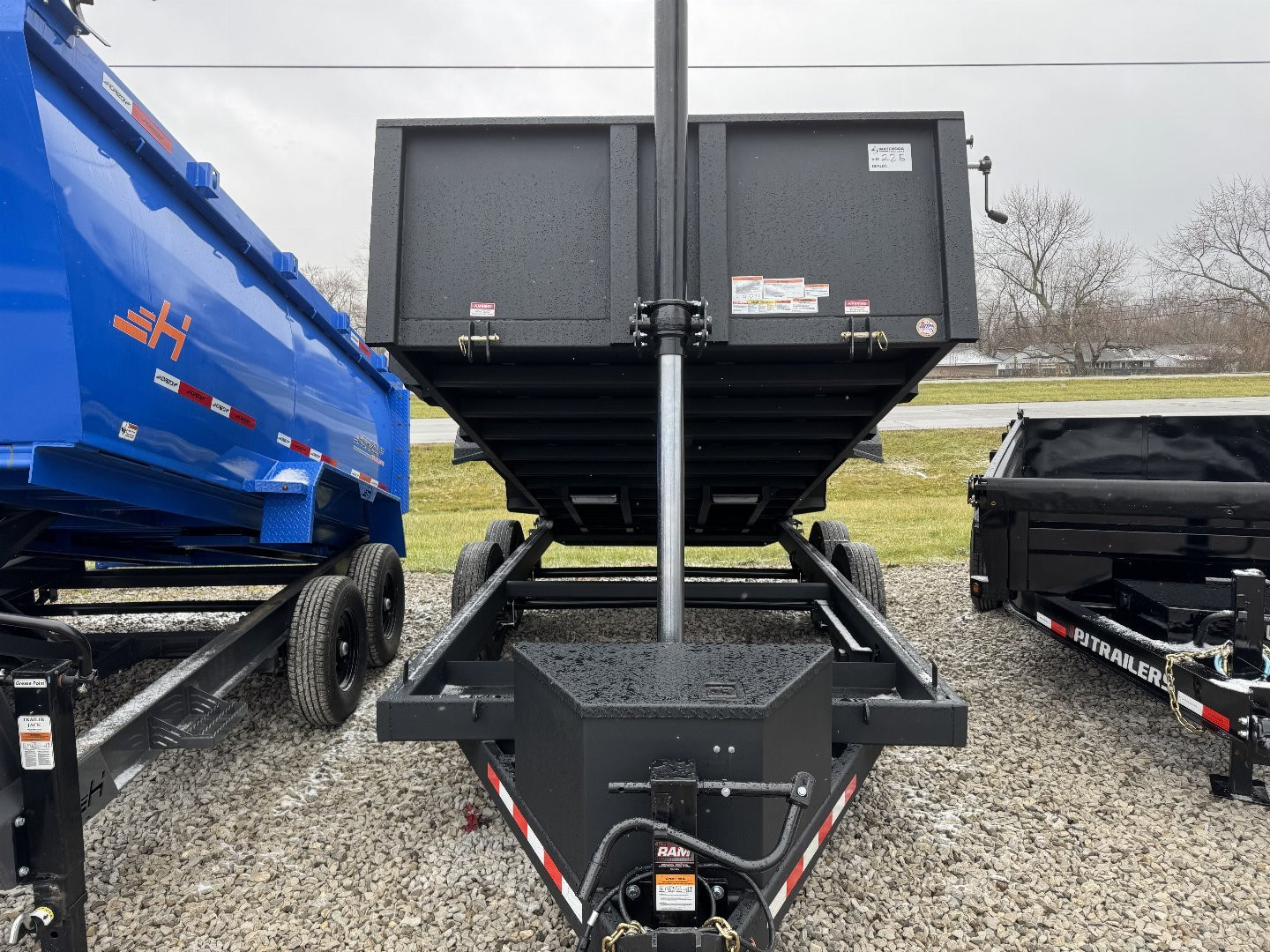 New 2025 Watchdog Trailers WD716 Dump Trailer 7X16 TA (GVW: 14000)BLACK