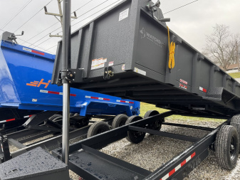 New 2025 Watchdog Trailers WD716 Dump Trailer 7X16 TA (GVW: 14000)BLACK