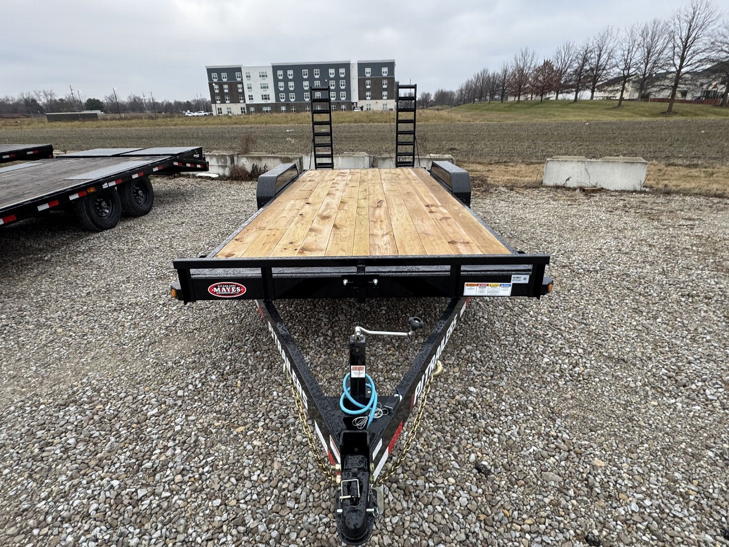 New 2025 PJ Trailers CD202 Equipment Trailer 83X20 DOVETAIL W/ FOLDUP RAMPS TA (GVW:14000) BLACK