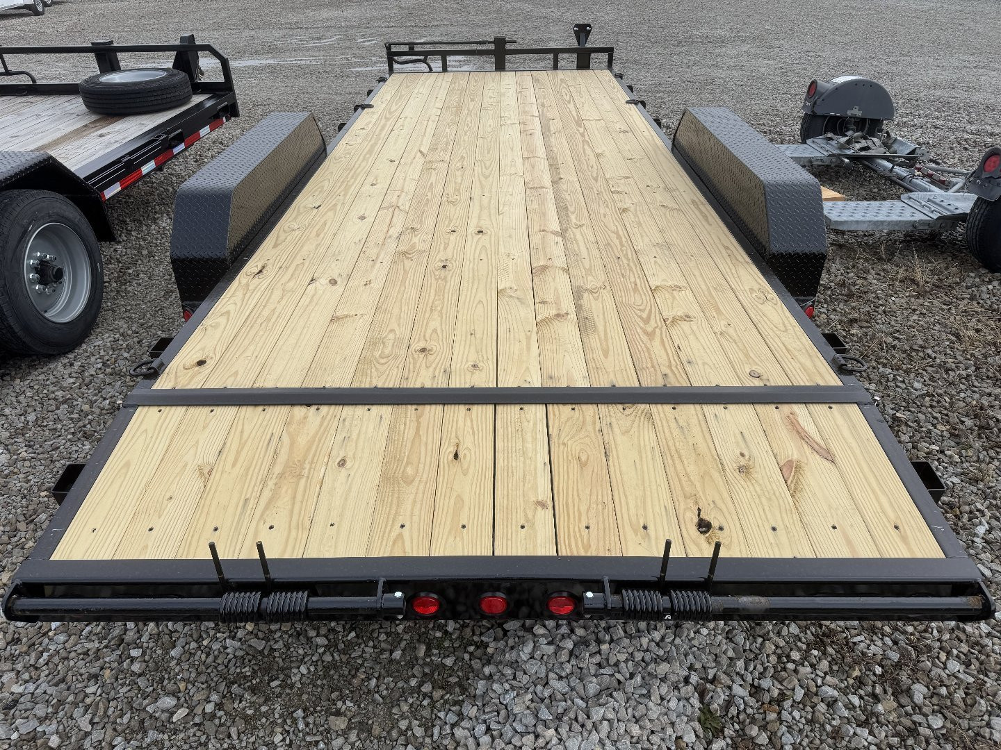 New 2025 PJ Trailers CC202 Equipment Trailer 83x20 TA HD FOLD-UP RAMPS (GVW:14000)BLACK