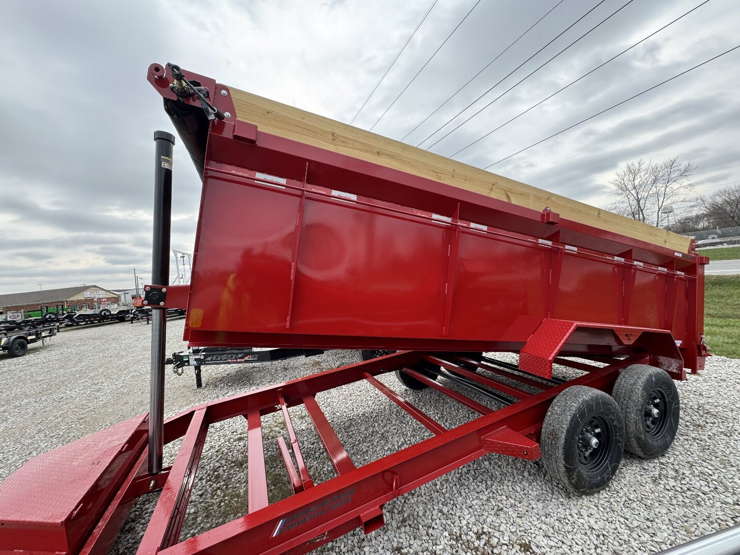 New 2025 Liberty LD14K83X16B8TSHS Dump Trailer 83X16 TA (GVW:15400) PATRIOT RED