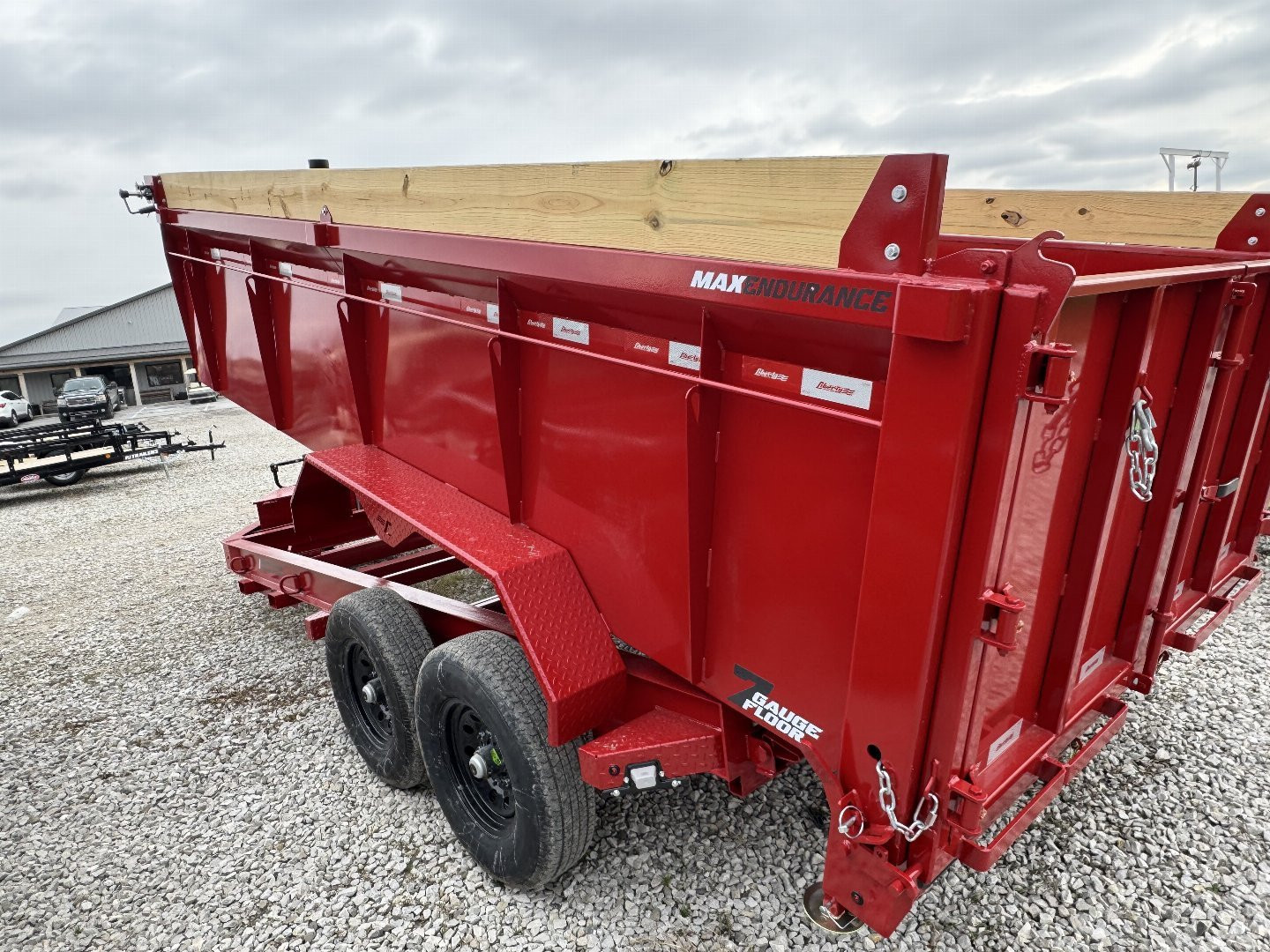 New 2025 Liberty LD14K83X16B8TSHS Dump Trailer 83X16 TA (GVW:15400) PATRIOT RED