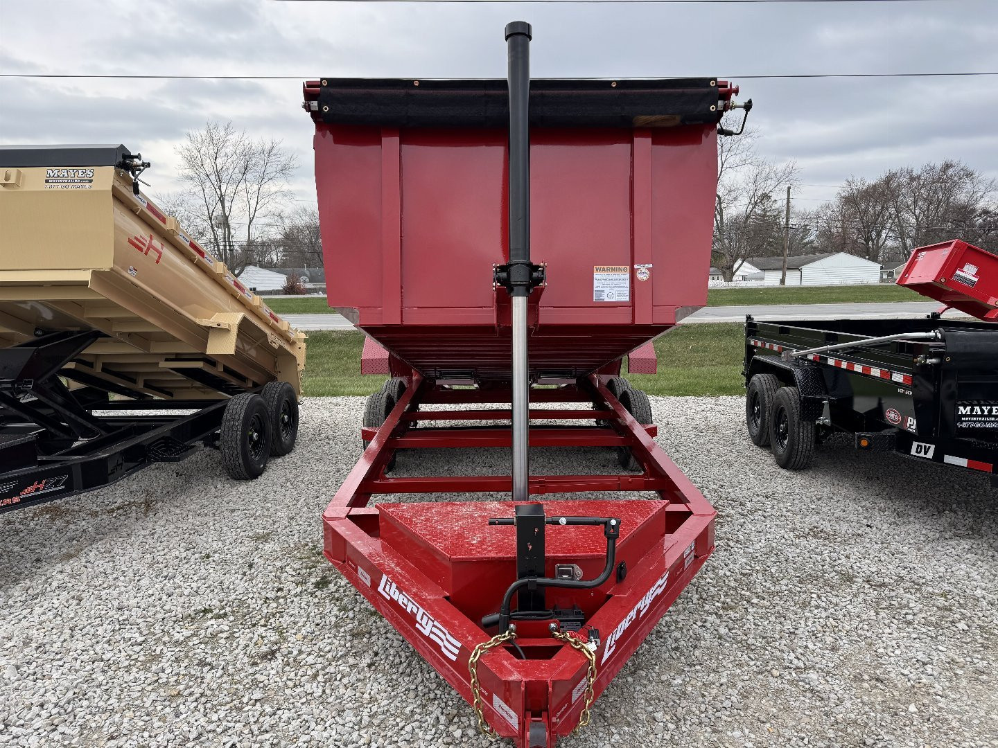 New 2025 Liberty LD14K83X16B8TSHS Dump Trailer 83X16 TA (GVW:15400) PATRIOT RED