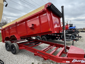 New 2025 Liberty LD14K83X16B8TSHS Dump Trailer 83X16 TA (GVW:15400) PATRIOT RED
