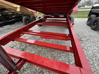 New 2025 Liberty LD14K83X16B8TSHS Dump Trailer 83X16 TA (GVW:15400) PATRIOT RED