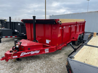 New 2025 Liberty LD14K83X16B8TSHS Dump Trailer 83X16 TA (GVW:15400) PATRIOT RED