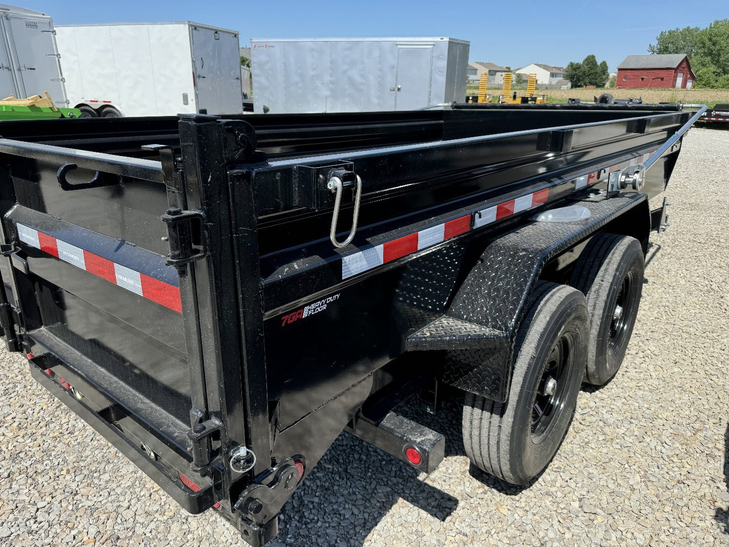 New 2024 PJ Trailers DV142 Dump Trailer 83X14 TA SPLIT GATE(GVW:14000) BLACK
