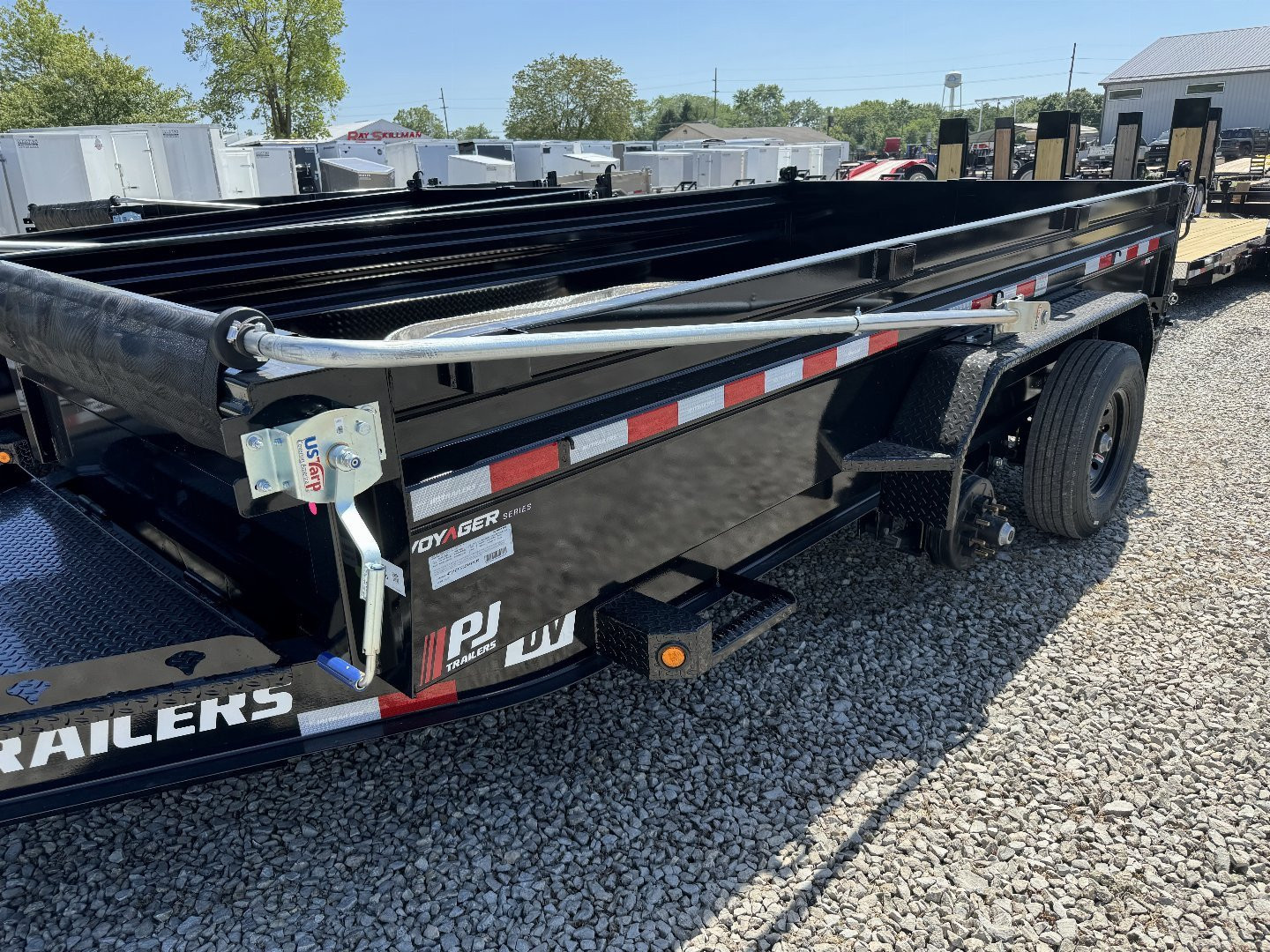 New 2024 PJ Trailers DV142 Dump Trailer 83X14 TA SPLIT GATE(GVW:14000) BLACK