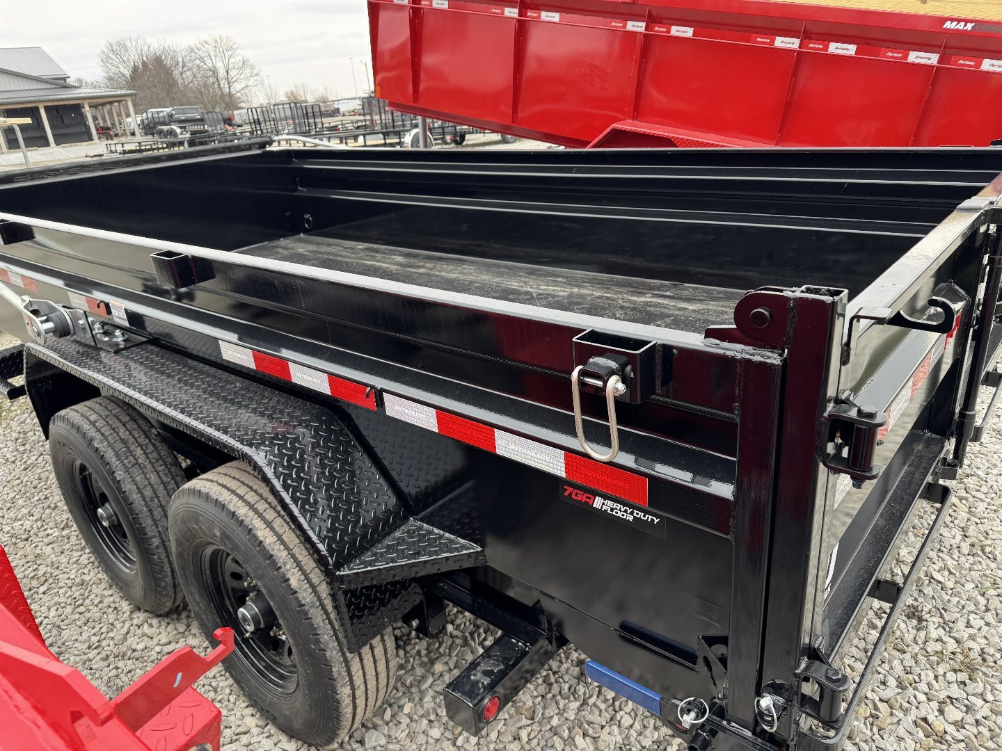 New 2025 PJ Trailers DV142 Dump Trailer 83X14 TA SPLIT GATE(GVW:15400) BLACK