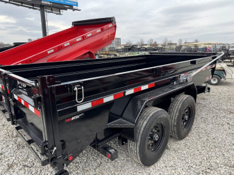 New 2025 PJ Trailers DV142 Dump Trailer 83X14 TA SPLIT GATE(GVW:15400) BLACK