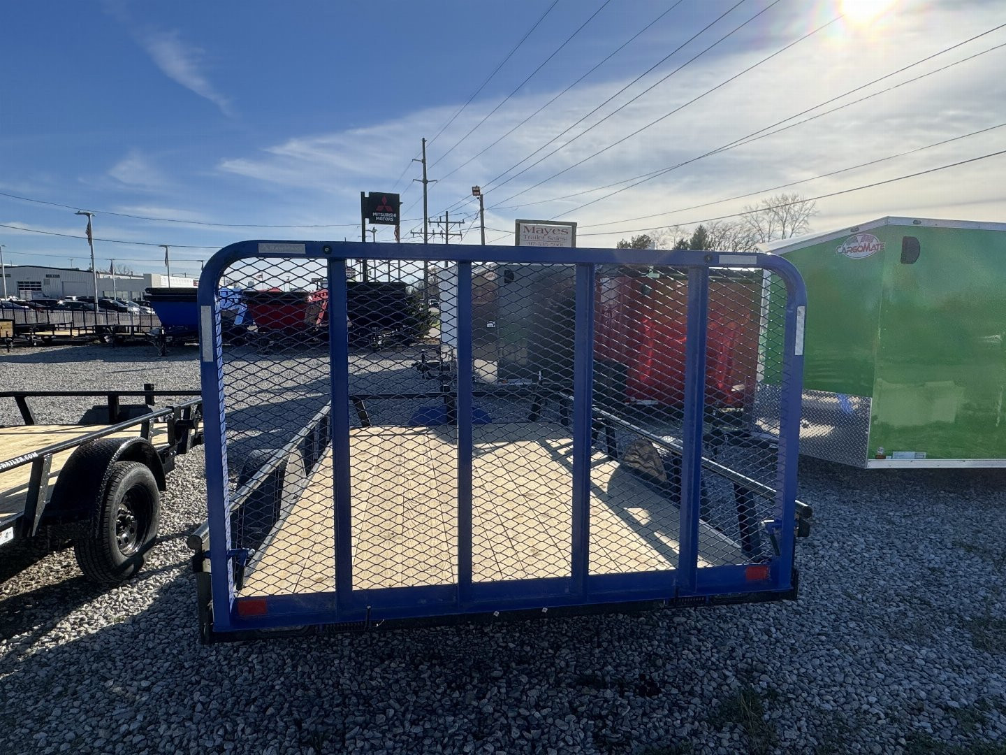 New 2025 RAWMAXX UTX1283BP3.5K Utility Trailer 83X12 SA RAMP (GVW:3500) BLUE/BLACK