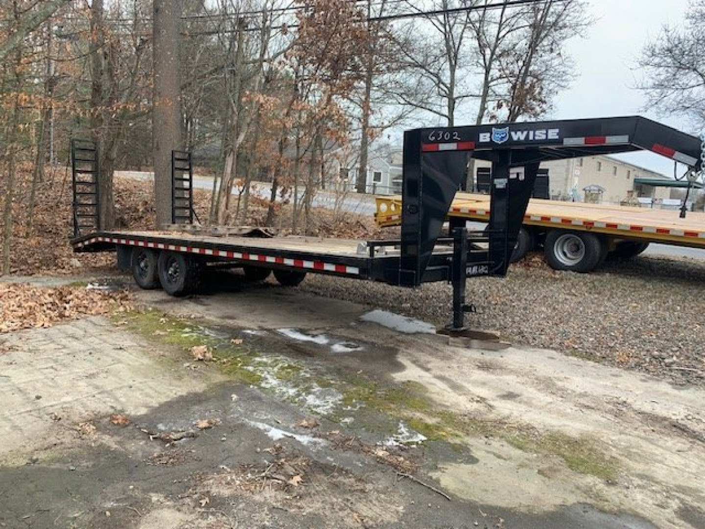 New 2022 BWISE 8x24 GN Flatbed Equipment Trailer