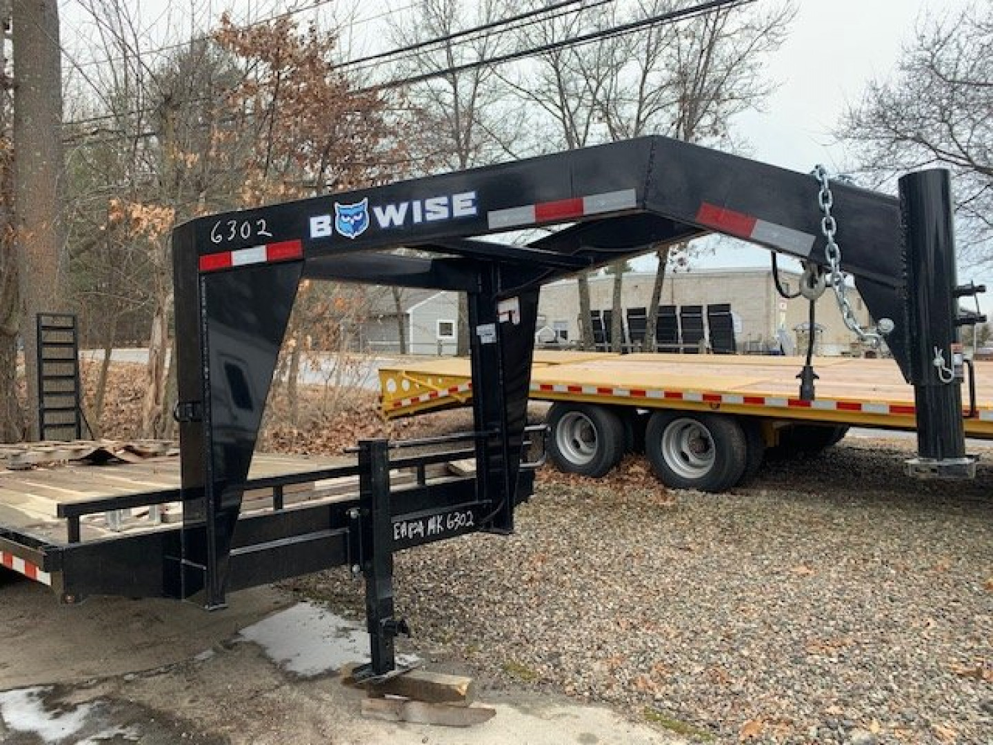 New 2022 BWISE 8x24 GN Flatbed Equipment Trailer