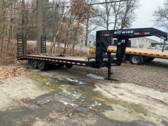 New 2022 BWISE 8x24 GN Flatbed Equipment Trailer