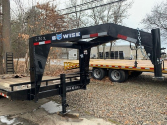 New 2022 BWISE 8x24 GN Flatbed Equipment Trailer