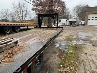 New 2022 BWISE 8x24 GN Flatbed Equipment Trailer