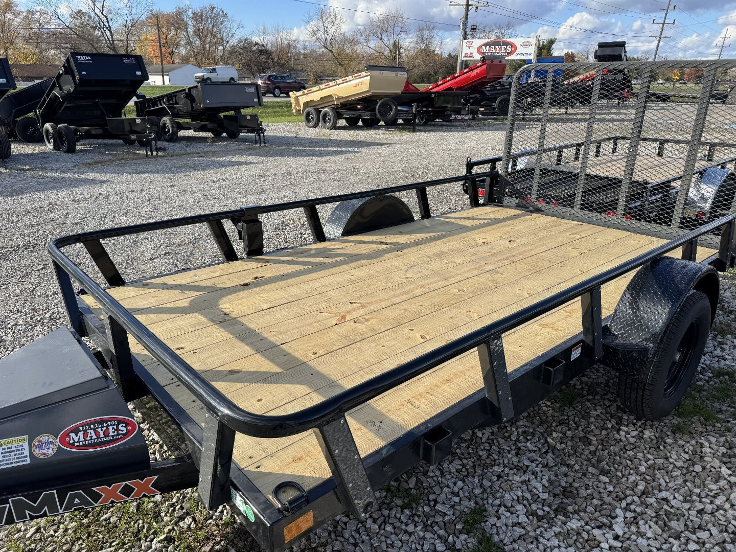 New 2025 RAWMAXX UTX1277BP3.5K Utility Trailer 77X12 SA (GVW:2900) BLACK