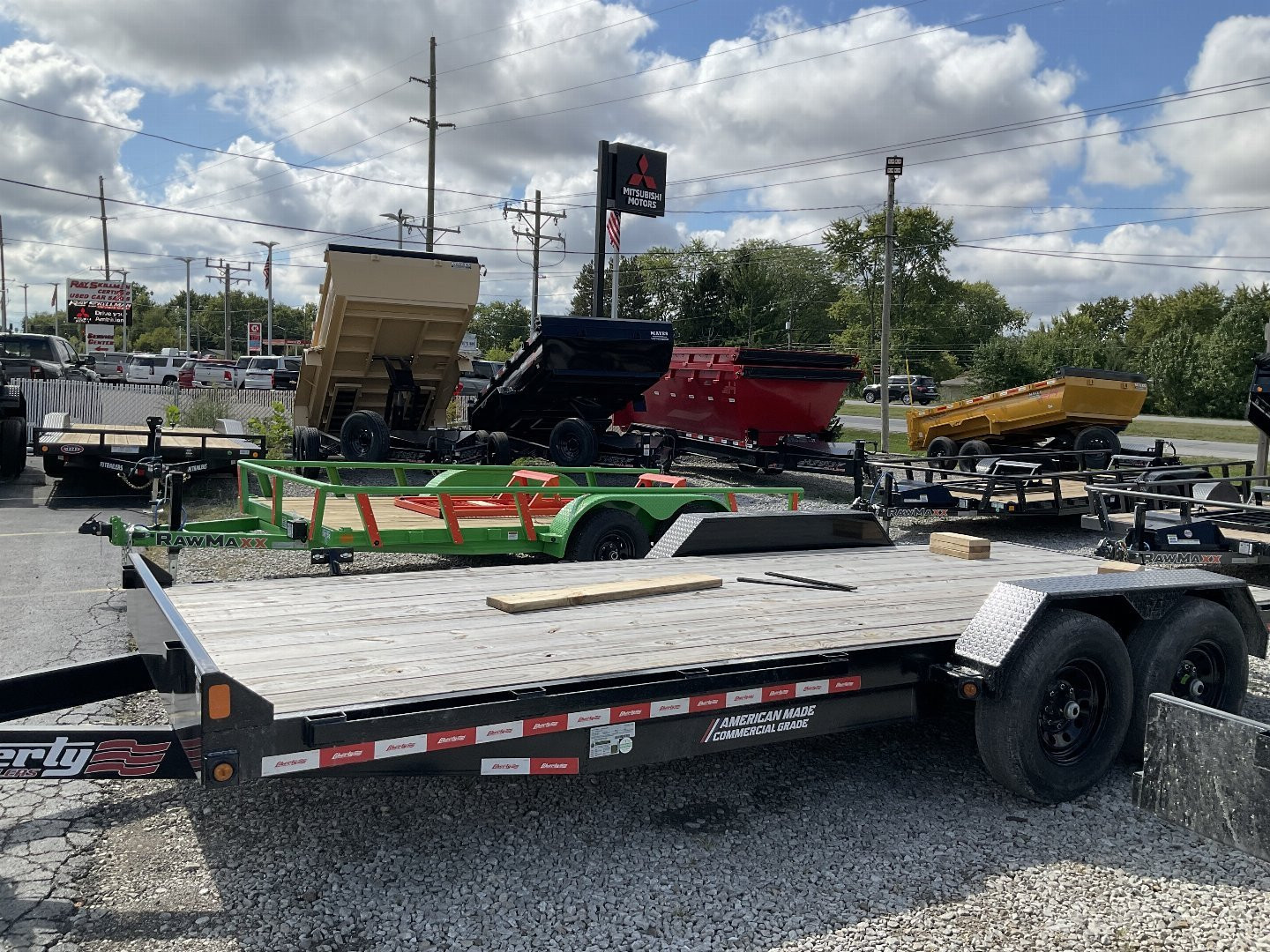 New 2024 LIBERTY LE14K83X18+2C6 Equipment Trailer 83X20 TA (GVW:14000) BLACK