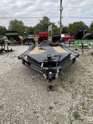 New 2025 HORIZON TRAILERS EHZBP-22MR 7K Equipment Trailer 102X22 TA 26" HEIGHT (GVW:15622) BLACK