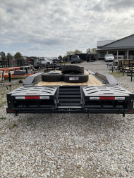 New 2025 HORIZON TRAILERS EHZBP-22MR 7K Equipment Trailer 102X22 TA 26" HEIGHT (GVW:15622) BLACK