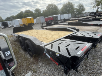 New 2025 HORIZON TRAILERS EHZBP-20MR 7K Equipment Trailer 102X20 TA 26"HEIGHT (GVW:15260) BLACK