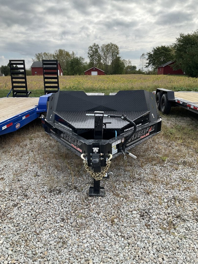 New 2025 HORIZON TRAILERS EHZBP-20MR 7K Equipment Trailer 83X20 TA 26"HEIGHT (GVW:15260) BLACK
