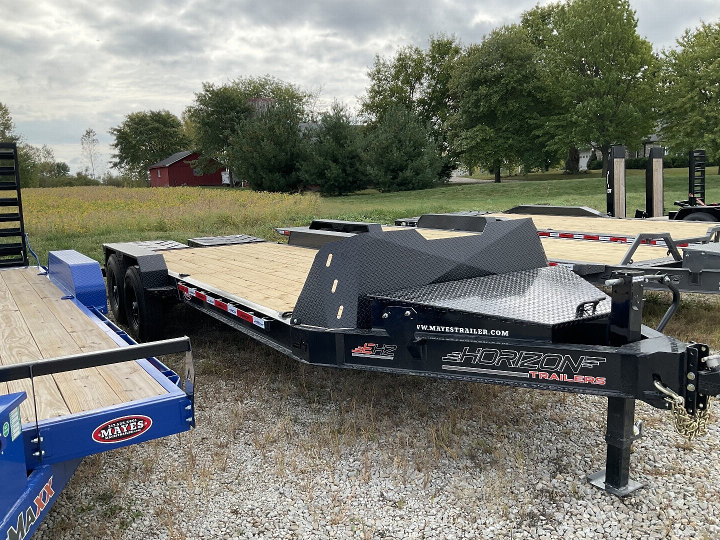 New 2025 HORIZON TRAILERS EHZBP-20MR 7K Equipment Trailer 83X20 TA 26"HEIGHT (GVW:15260) BLACK