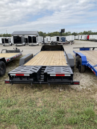 New 2025 HORIZON TRAILERS EHZBP-20MR 7K Equipment Trailer 83X20 TA 26"HEIGHT (GVW:15260) BLACK