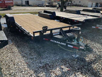 New 2025 PJ Trailers TH202 Tilt Trailer 83X20 TA QUICK TILT (GVW:9899) BLACK