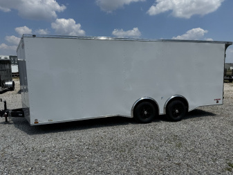 New 2025 CARGO MATE EHW8520TA3 Cargo / Enclosed Trailer 102X20 TA RAMP DOOR (GVW:9800) WHITE