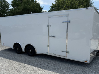 New 2025 CARGO MATE EHW8520TA3 Cargo / Enclosed Trailer 102X20 TA RAMP DOOR (GVW:9800) WHITE