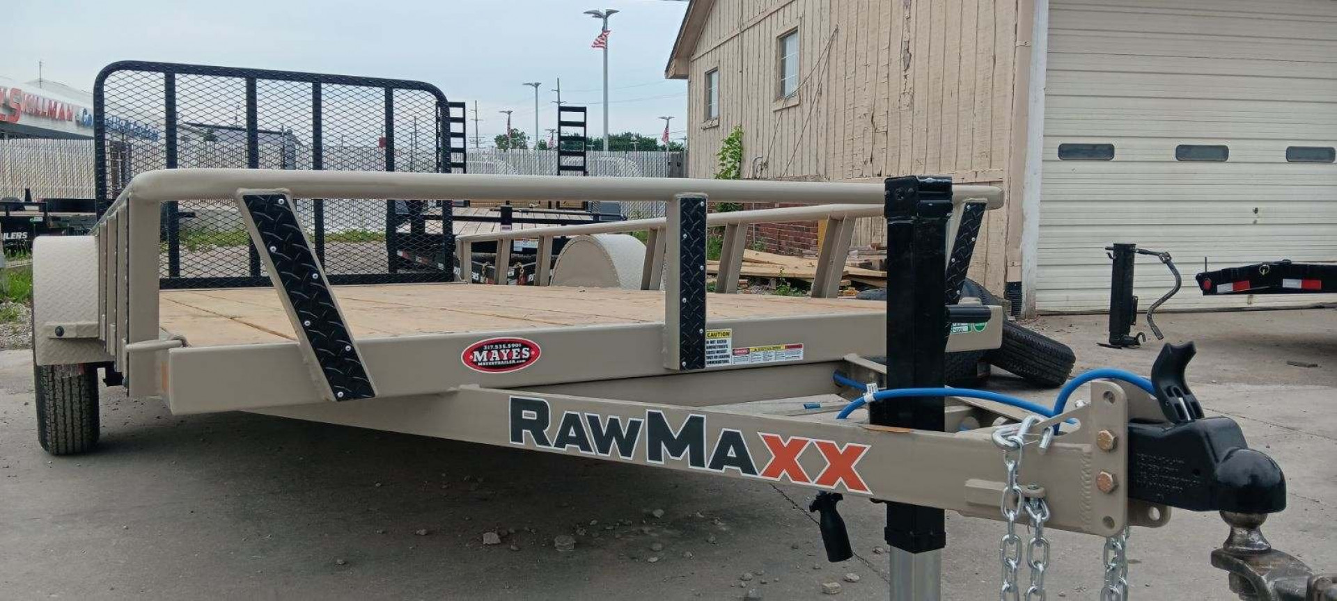 New 2025 RAWMAXX UTX1477BP3.5K Utility Trailer 77X14 SA (GVW:3500) DESERT TAN