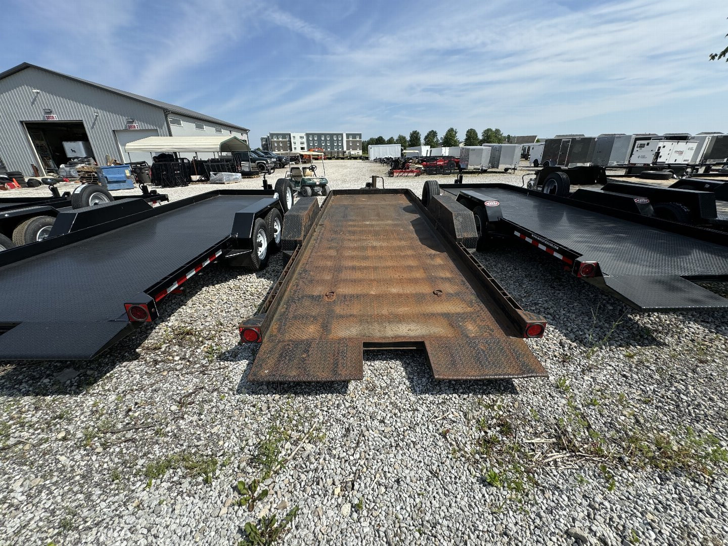 Used USED 2011 IMPERIAL TRAILER SF-14-20 Equipment Trailer 78X20 TA PARTIAL TILT (GVW:14000)