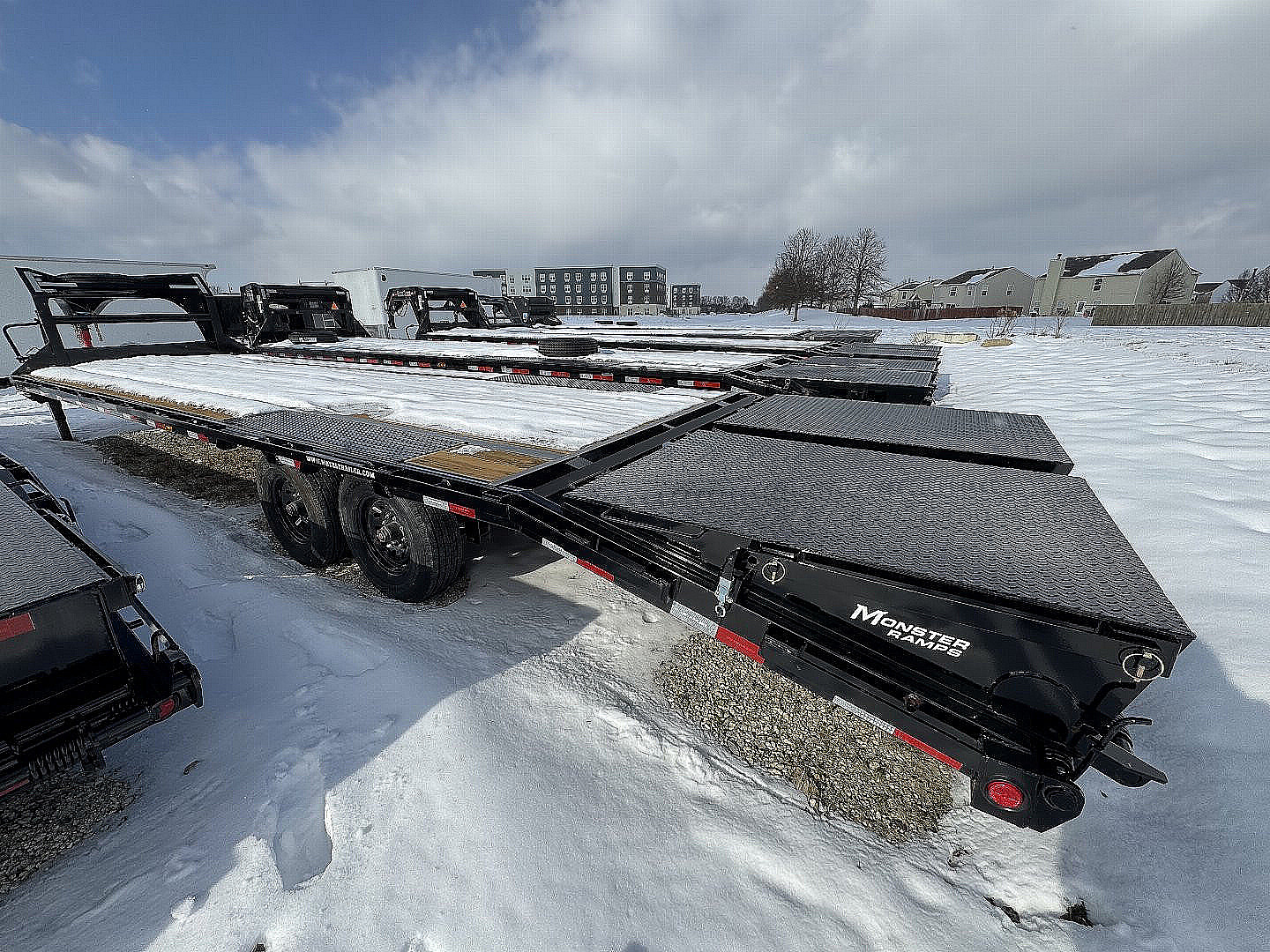 Used USED 2024 PJ Trailers LX302 Flatbed Trailer 102X30 TA SIGNLES DOVETAIL (GVW:18000) MONSTER RAMPS