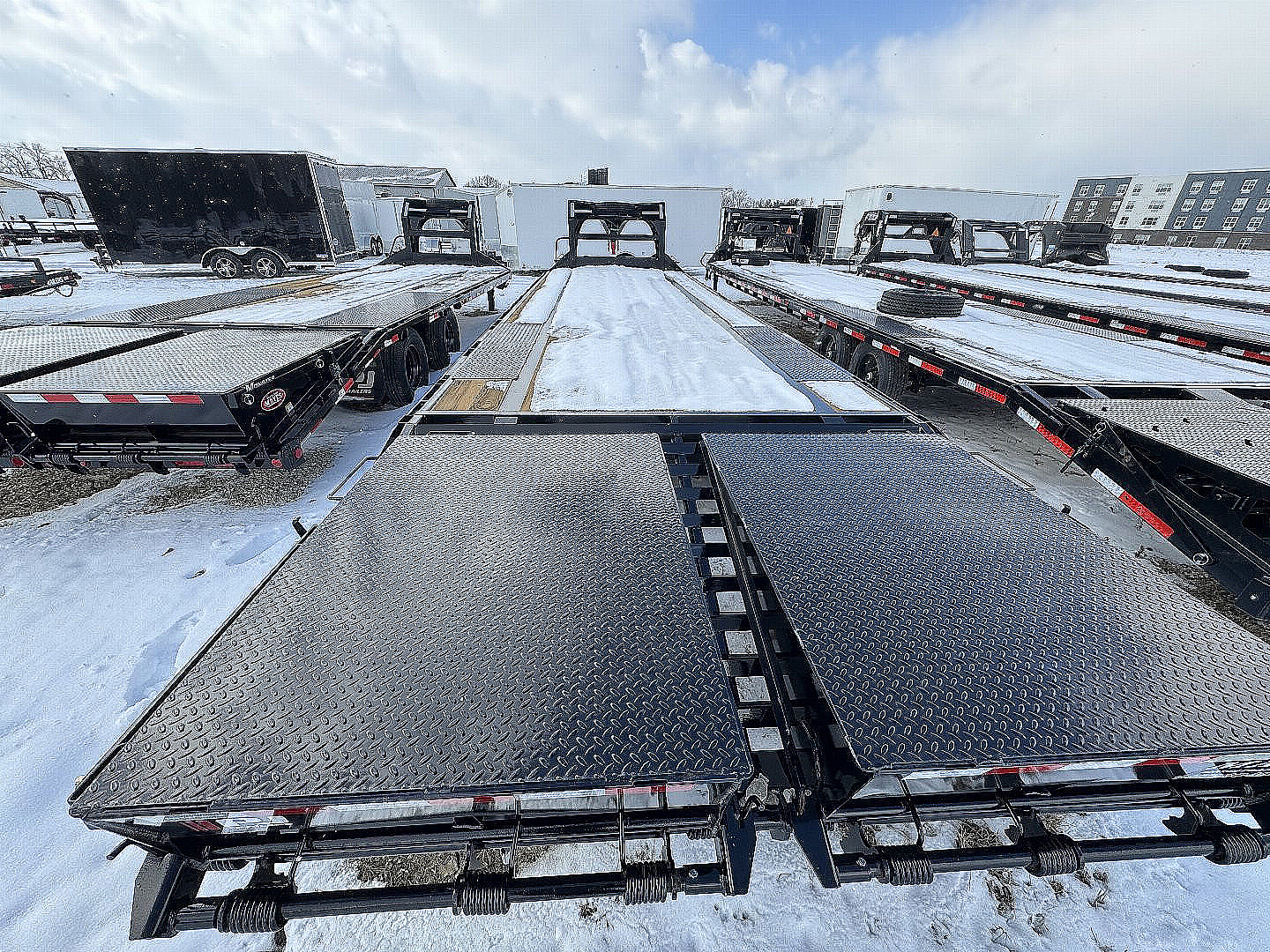 Used USED 2024 PJ Trailers LX302 Flatbed Trailer 102X30 TA SIGNLES DOVETAIL (GVW:18000) MONSTER RAMPS