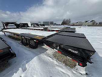 Used USED 2024 PJ Trailers LX302 Flatbed Trailer 102X30 TA SIGNLES DOVETAIL (GVW:18000) MONSTER RAMPS